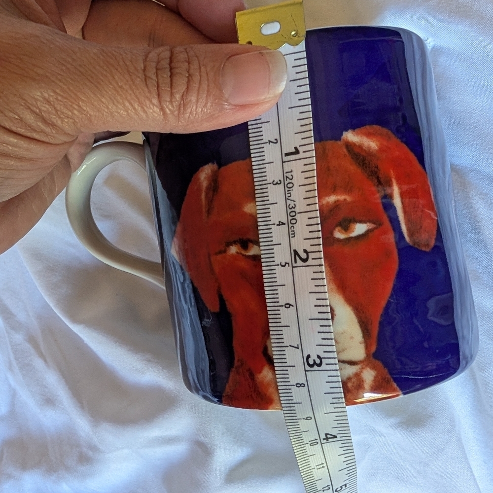 Anthropologie“Duke”Dog Mug by Carole Akins Blue Art Mug The Art of Anthropologie - Picture 4 of 7